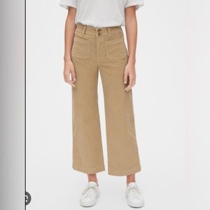 Gap 70s style wide leg high waist corduroy pants in tan